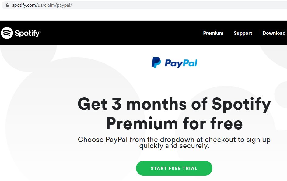 get Spotify 3 months free trial